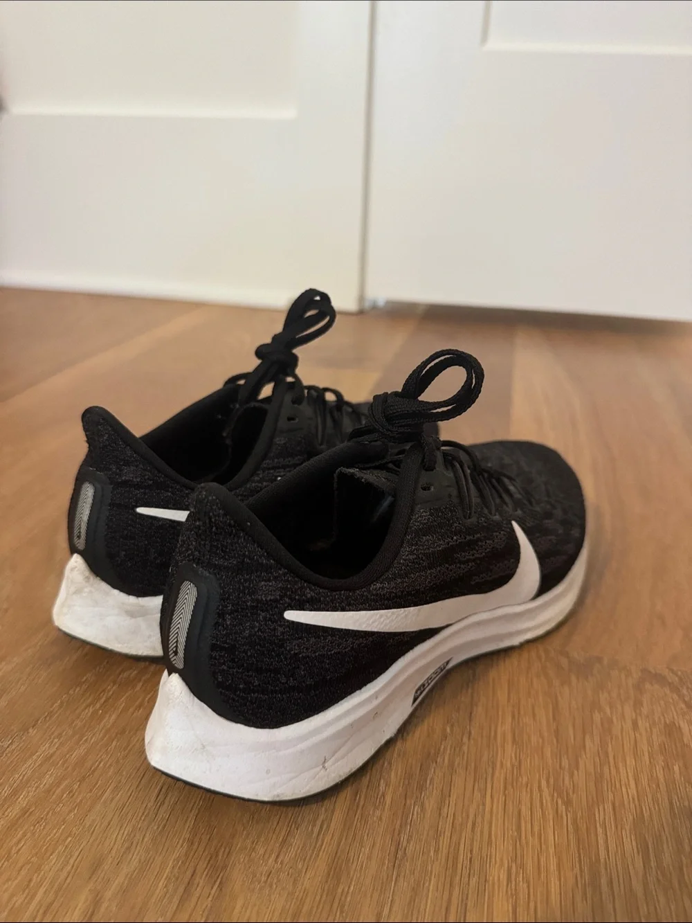 Nike Black and White Zoom Running Sneakers